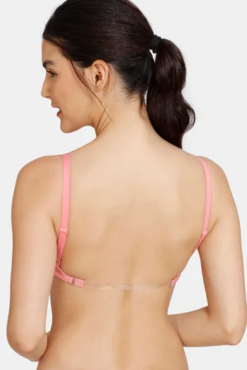 Buy Zivame Beautiful Basics Double Layered Non Wired 3/4th Coverage Backless Bra - Strawberry Ice